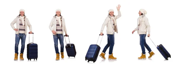 Man preparing for winter vacation — Stock Photo, Image