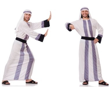 Beyaz arka plan üzerinde izole erkek Arap  