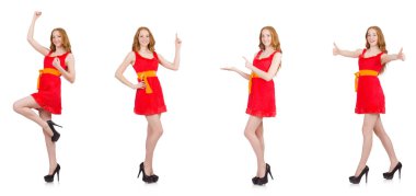 genç güzel kız beyaz izole