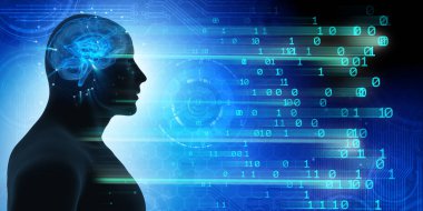 Makine öğrenimi ve bilişsel bilgi işlem - 3d render