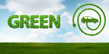 Ekolojik araba konsepti - 3d render