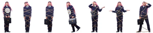 Arabische man in tijd management concept — Stockfoto