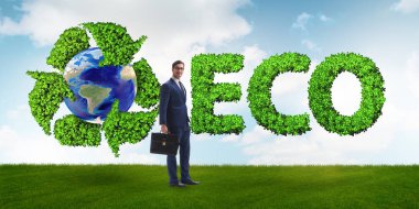 İşadamı ekolojik kavram geri dönüşüm