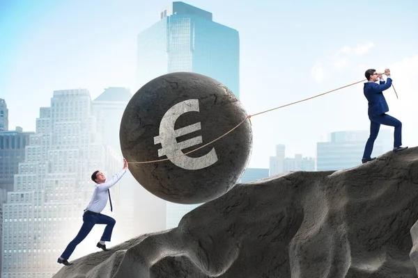 Negoziazione di trader in valuta euro — Foto Stock