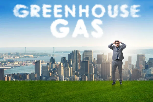 Ecological concept of greenhouse gas emissions