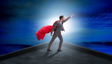 dağ tepesinde işadamı