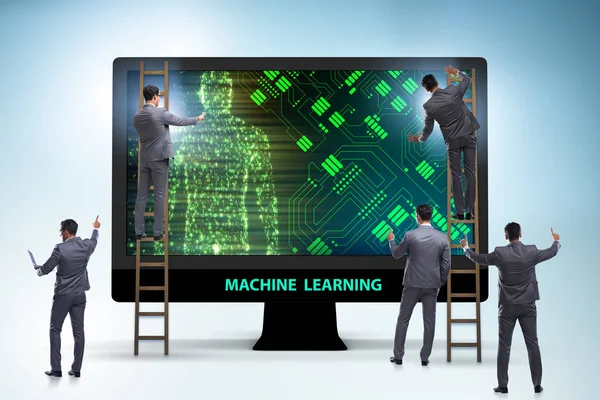 Концепція машинного навчання як сучасна технологія — стокове фото