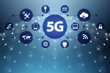 5g Internet kavramı teknoloji kavramı - 3d render