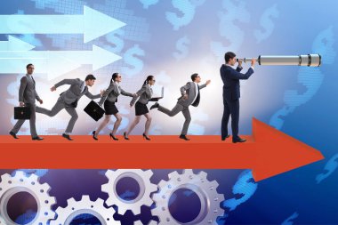 Liderlik kavramı çeşitli iş adamları ile