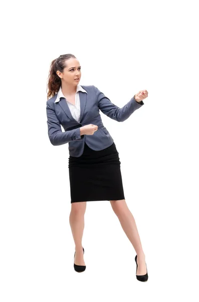 Young businesswoman isolated on white background — Stock Photo, Image