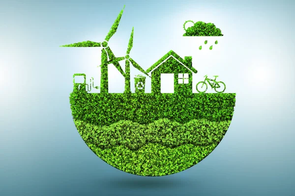 Concepto ecológico de energía limpia - renderizado 3d — Foto de Stock