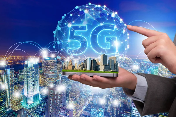 인터넷 연결 기술의 5 g 개념 — 스톡 사진