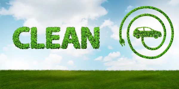 Ecological car concept - 3d rendering — Stock Image Ecological car concept - 3d rendering Stock Photo