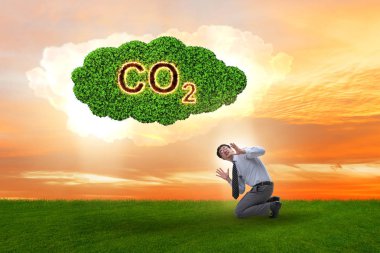 Ecological concept of greenhouse gas emissions clipart