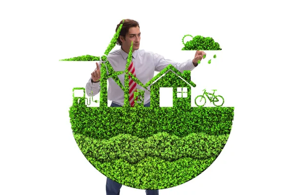 Biznesmen w ekologiczne zielone pojęcie — Zdjęcie stockowe