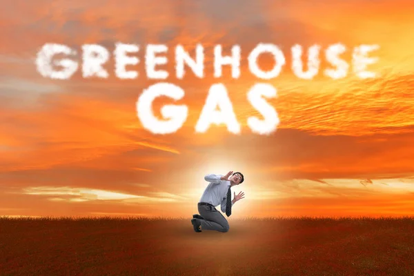 Ecological concept of greenhouse gas emissions