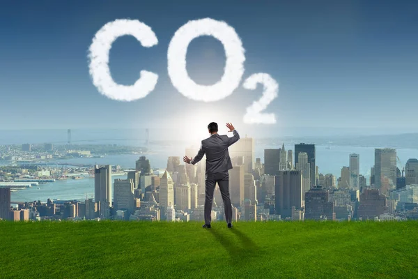 Ecological concept of greenhouse gas emissions