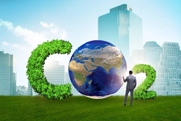 Ecological concept of greenhouse gas emissions — Stock Photo, Image