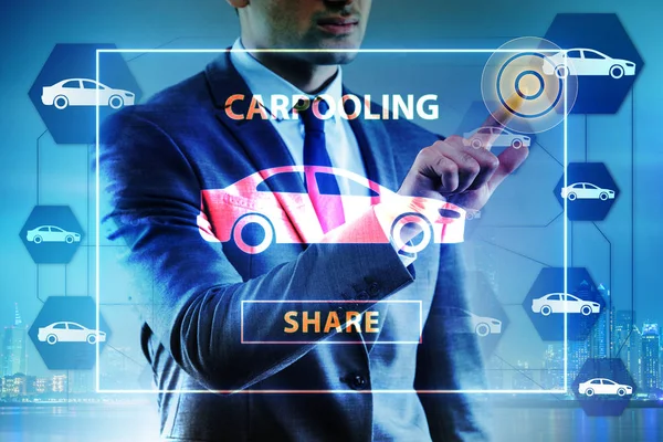 İşadamı carpooling ve carsharing kavram — Stok fotoğraf