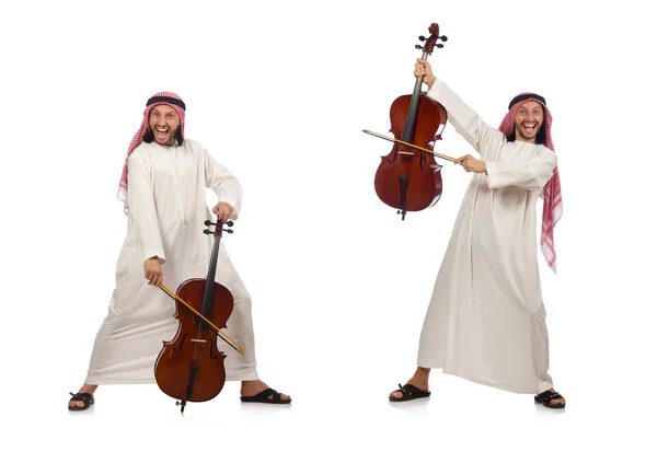 Араб играет на музыкальном инструменте — стоковое фото