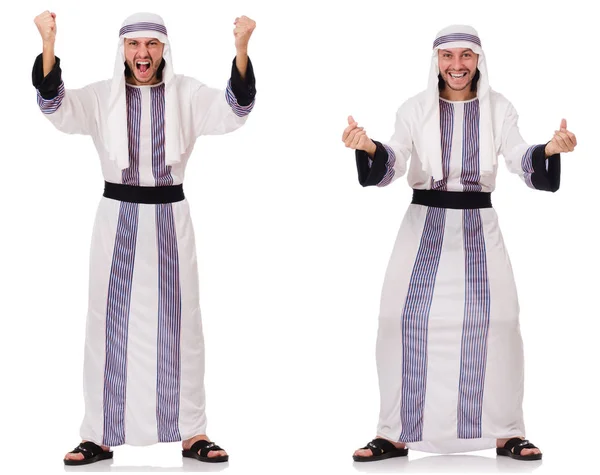 Mannelijke Arabische geïsoleerd op witte achtergrond — Stockfoto