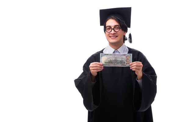 Young handsome man graduating from university — Stock Photo, Image