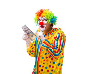 Beyaz izole erkek palyaço 