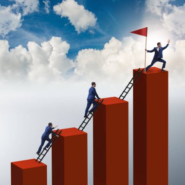 İşadamı kariyer büyüme ve kavram