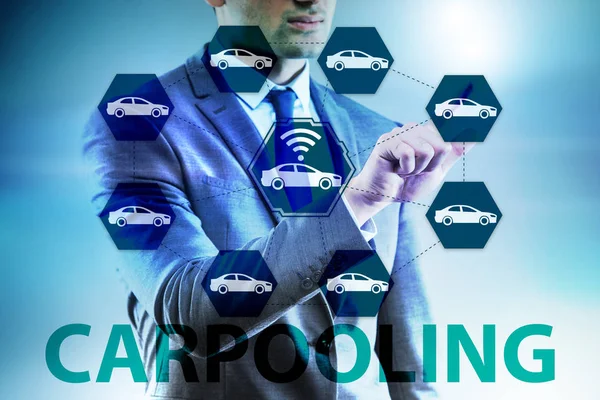 İşadamı carpooling ve carsharing kavram — Stok fotoğraf