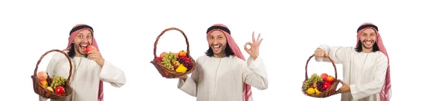 Arab ember elszigetelt fehér gyümölcsökkel — Stock Fotó