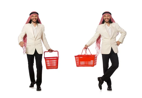백인들만을 위한 쇼핑을 하는 아랍 남자 — 스톡 사진