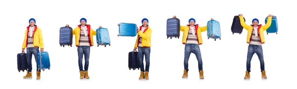 Man preparing for winter vacation — Stock Photo, Image