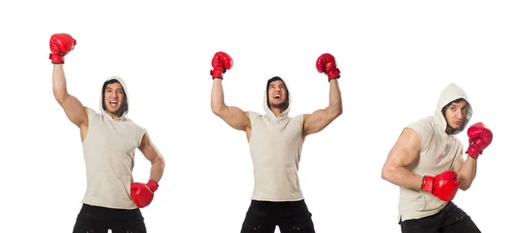 Conceito de boxe com jovem desportista — Fotografia de Stock