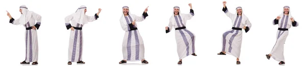 Férfi arab elszigetelt fehér background — Stock Fotó