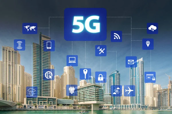5g internet concept in technology concept — Stock Photo, Image