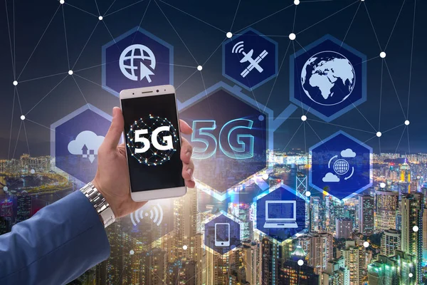 5g concept of internet connection technology — Stock Photo, Image