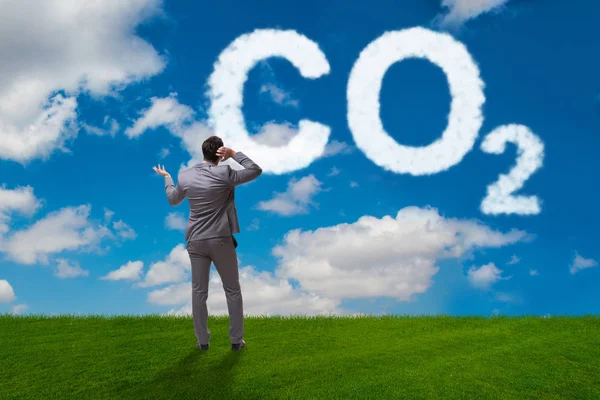 Concepto ecológico de las emisiones de gases de efecto invernadero — Foto de Stock
