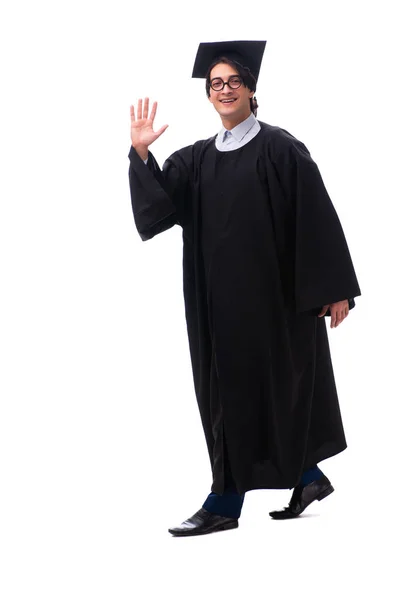 Young handsome man graduating from university — Stock Photo, Image