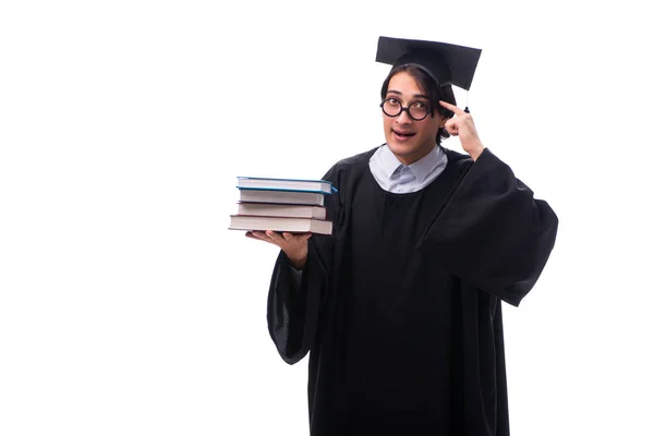 Young handsome man graduating from university — Stock Photo, Image