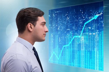 İşadamı kavramı ticaret fütüristik hisse senedi