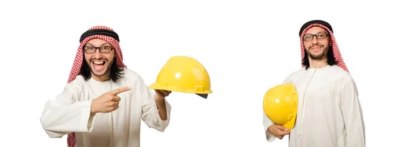 Hombre de negocios árabe aislado en blanco — Foto de Stock