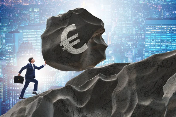 Händler handeln in Euro-Währung — Stockfoto