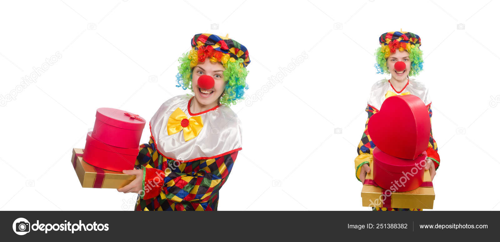 Happy kid clown Stock Photos, Royalty Free Happy kid clown Images ...