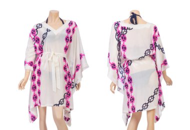 Beyaz arka plan üzerinde izole beach pareo