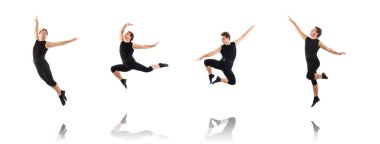 Genç dansçı beyazların arasında.