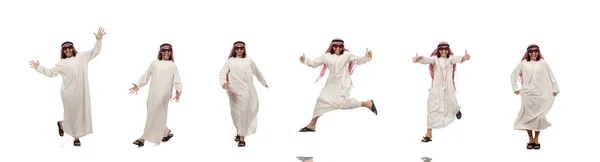 Happy arab man isolated on white — Stock Photo, Image