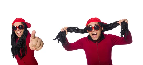 Joven con rastas largas — Foto de Stock