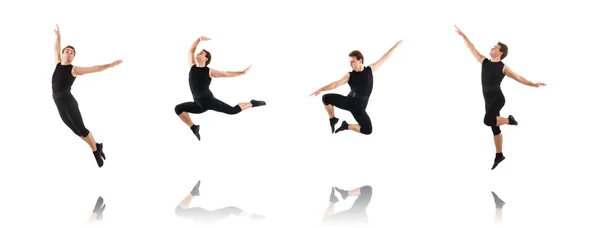 Junge Tänzerin isoliert auf der weißen Seite — Stockfoto