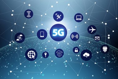 5g Internet kavramı teknoloji kavramı - 3d render