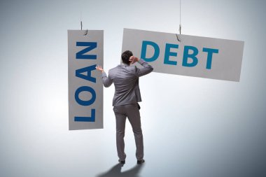 Borç ve kredi sektöründeki işadamı